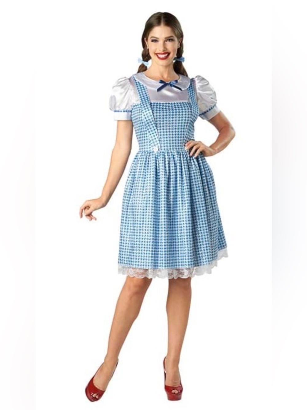 Farm Girl / Dorothy Woman Costume, Woman Size XL, The Wizard of Oz.